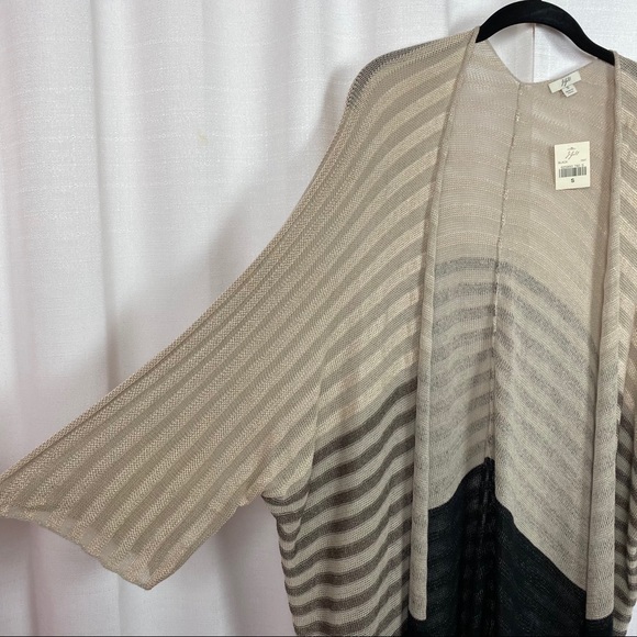J. Jill Cotton Linen Rayon Open Cardigan Sz.S NWT - Picture 4 of 9